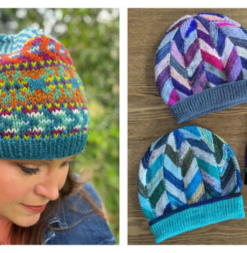 10+ Scrap Buster Hat Knitting Patterns