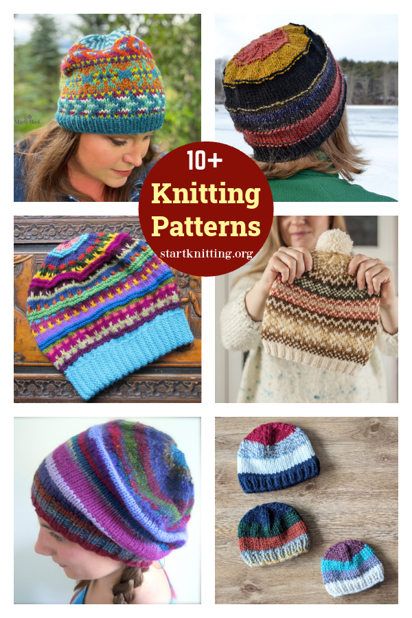10+ Scrap Buster Hat Knitting Patterns 