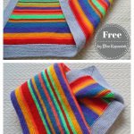 Baby Rainbow Blanket Free Knitting Pattern