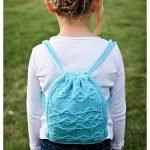 Cable Drawstring Backpack Free Knitting Pattern