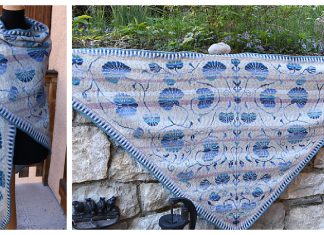 Chèvrefeuille Triangle Shawl Free Knitting Pattern