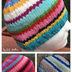 Scrap Happy Hat Free Knitting Pattern