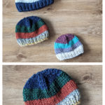 Scrappy Colourblock Hat Free Knitting Pattern