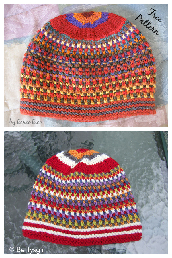 Slip Stitch Stash Hat Free Knitting Pattern