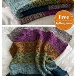 Softly Striped Garter Stitch Colorful Blanket Free Knitting Pattern