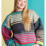 Stripes for Beginner Pullover Free Knitting Pattern
