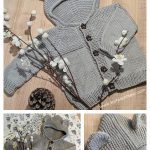 Baby Bear Hoodie Sweater Free Knitting Pattern