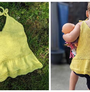 Baby Summer Top Free Knitting Pattern and Video Tutorial