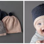 Classic Baby Hats Free Knitting Pattern