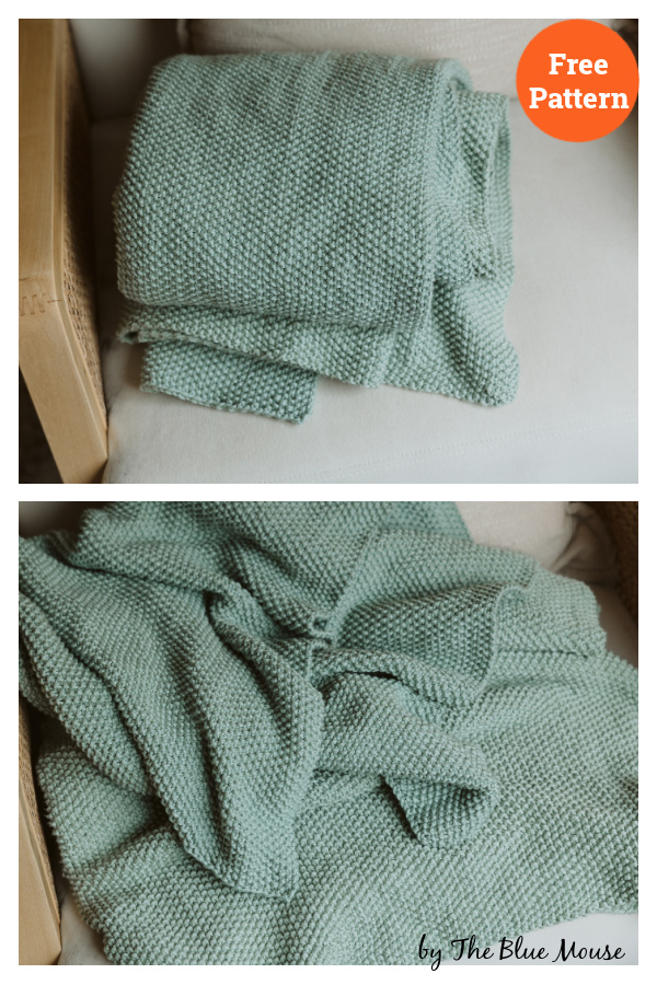 Seed Stitch Baby Blanket Free Knitting Pattern