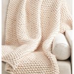 Seed Stitch Blanket Throw Free Knitting Pattern