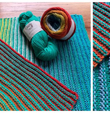 Sliding is Fun Baby Blanket Free Knitting Pattern