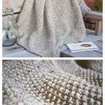 Snug Seed Stitch Blanket Throw Free Knitting Pattern
