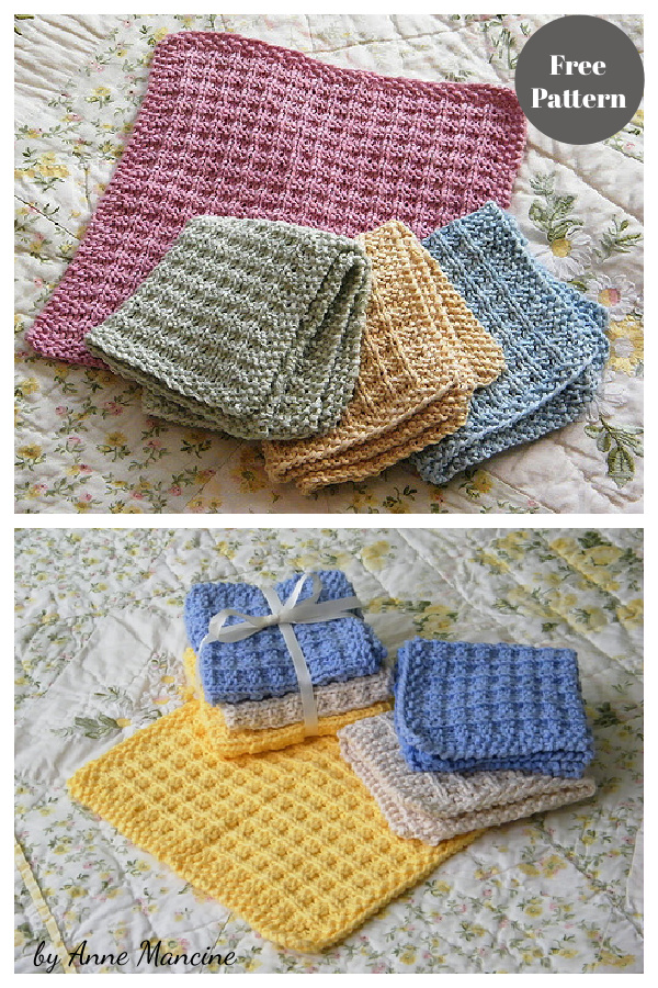 Spa Day Facecloth Free Knitting Pattern