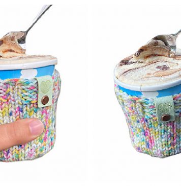 Ice Cream Pint Cozy Free Knitting Pattern