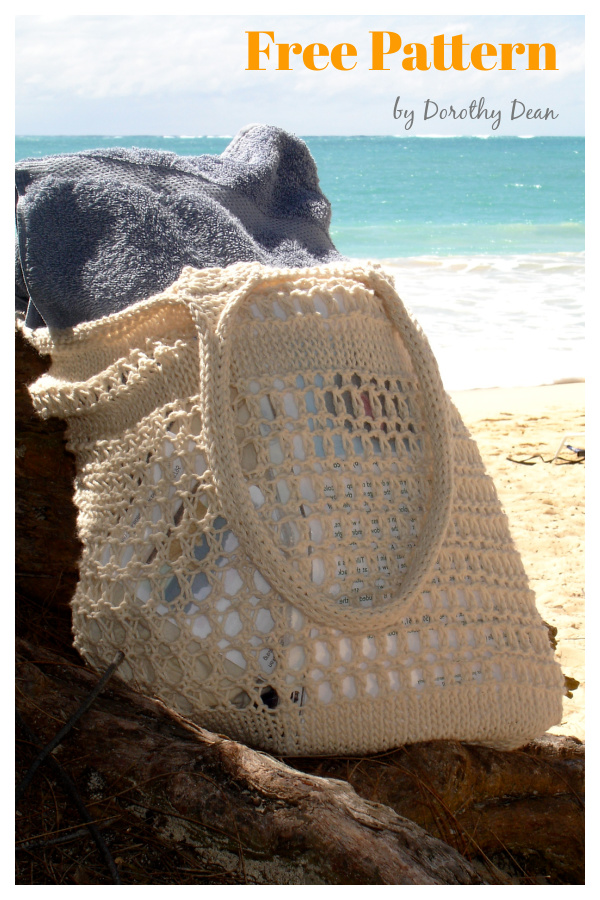 Not a Sandy Bottom Beach Bag Free Knitting Pattern