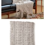 Rose Leaf Blanket Free Knitting Pattern