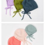 Snow Pop Bonnet Free Knitting Pattern