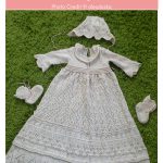 Angel Kissed Christening Gown and Bonnet Free Knitting Pattern