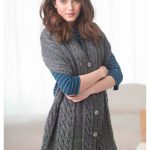 Cabled And Buttoned Wrap Free Knitting Pattern