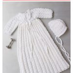 Christening Gown and Bonnet Free Knitting Pattern