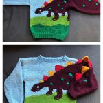 Dino Sweater Free Knitting Pattern