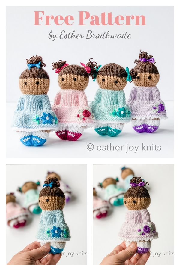 Flower Girls Doll Free Knitting Pattern