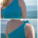 Lakka One Shoulder Tank Top Free Knitting Pattern