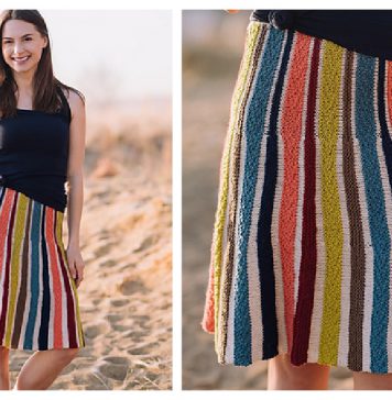 Mariza Striped Skirt Free Knitting Pattern Mariza Striped Skirt Free Knitting Pattern