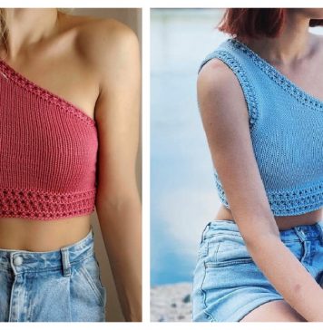 One Shoulder Tank Top Knitting Patterns