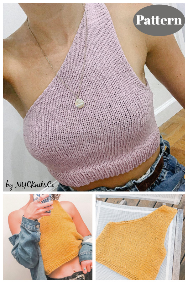 Soho Shoulder Crop Top Knitting Pattern