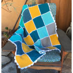 Bingo Patchwork Squares Blanket Free Knitting Pattern