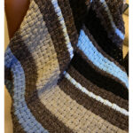 Diagonal Basket Weave Stitch Blanket Free Knitting Pattern