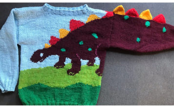 Dinosaur Sweater Free Knitting Patterns