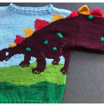Dinosaur Sweater Free Knitting Patterns
