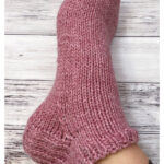 Easy Worsted Slipper Socks Free Knitting Pattern