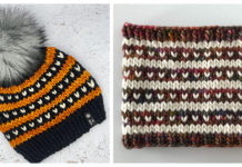 Love Line Beanie and Cowl Knitting Pattern