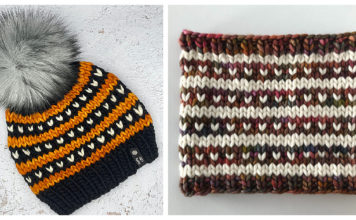 Love Line Beanie and Cowl Knitting Pattern