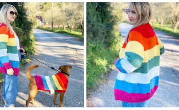 Rainbow Cardigan Free Knitting Pattern