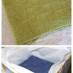 Reversable Basketweave Blanket Free Knitting Pattern