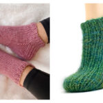 Slipper Socks Free Knitting Pattern