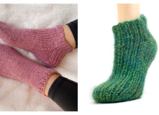 Slipper Socks Free Knitting Pattern