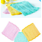 Zig Zag Dishcloth Set Free Knitting Pattern
