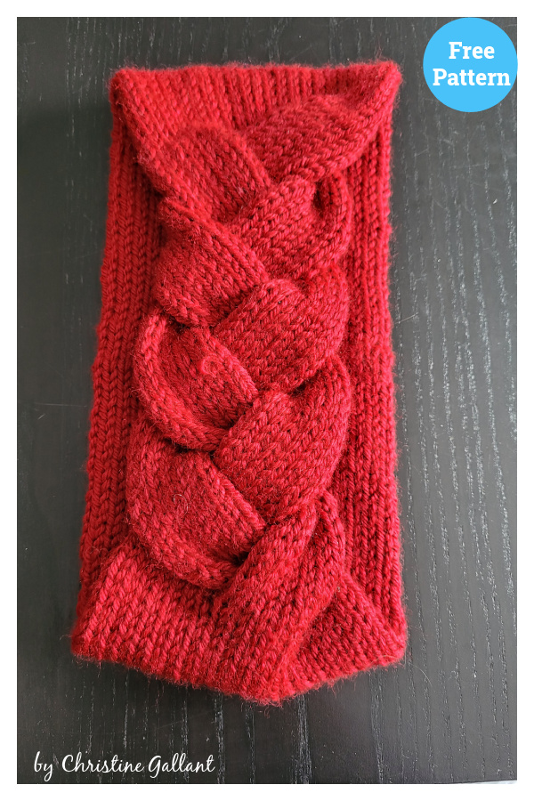 Braided Ear Warmer Free Knitting Pattern