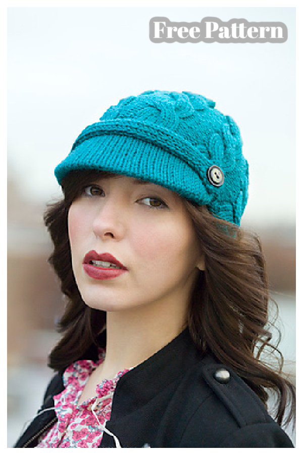 Cabled Chapeau Hat Free Knitting Pattern
