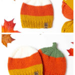 Candy Corn Halloween Hat Free Knitting Pattern