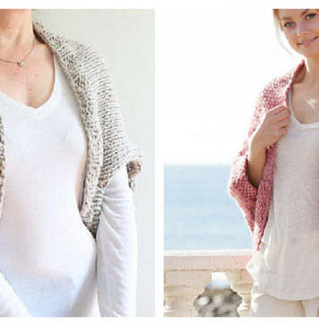 Cocoon Shrug Free Knitting Pattern