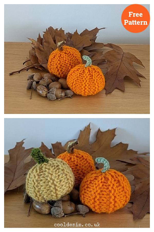 Decorative Pumpkins Free Knitting Pattern