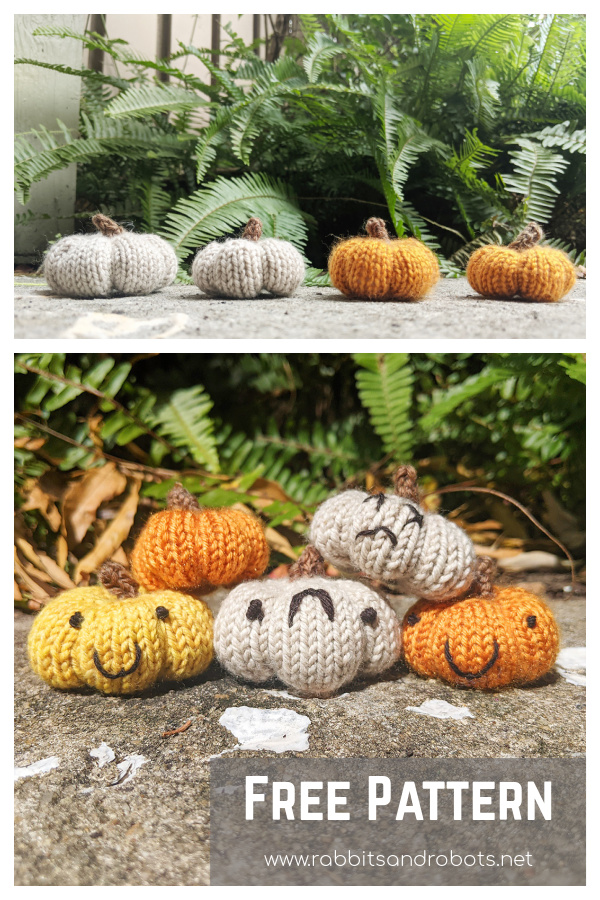 Mini Pumpkins Free Knitting Pattern