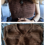 Chocolate Waffle Vest Free Knitting Pattern